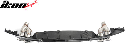 Fits 21-23 BMW G30 Rear Diffuser M5 M-Perfermance Style + Silver Quad Exhaust