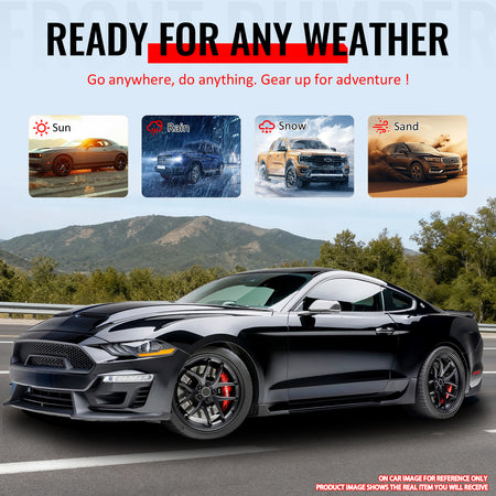 Fits 18-23 Mustang Front Bumper Cover Shelby Super Snake Style with Gloss Grille