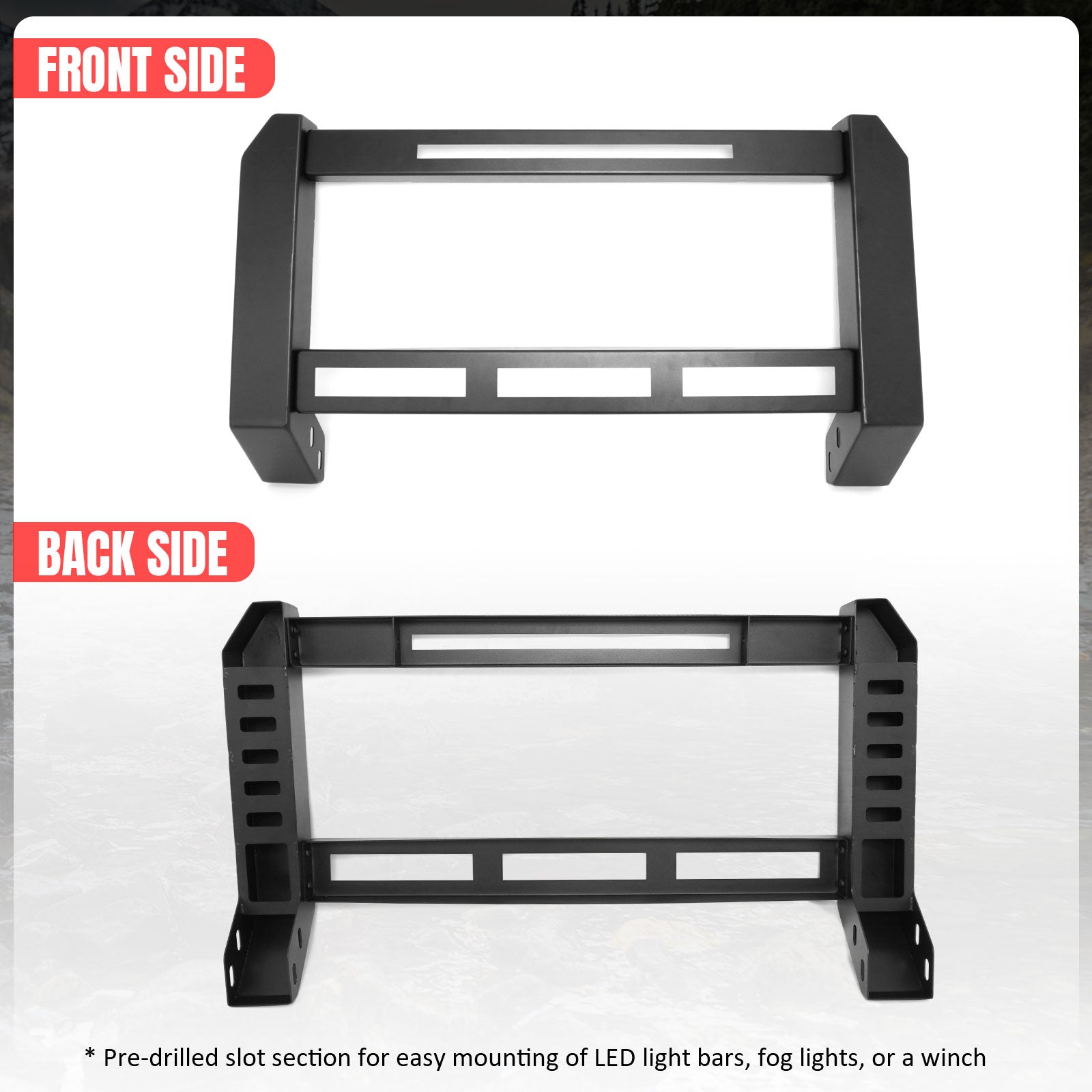 Fits 15-20 Ford F-150 Bull Bar Front Brush Push Bumper Grille Guard Protector