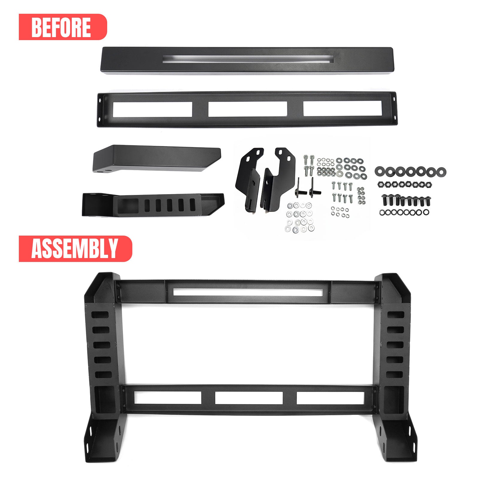 Fits 15-20 Ford F-150 Bull Bar Front Brush Push Bumper Grille Guard Protector