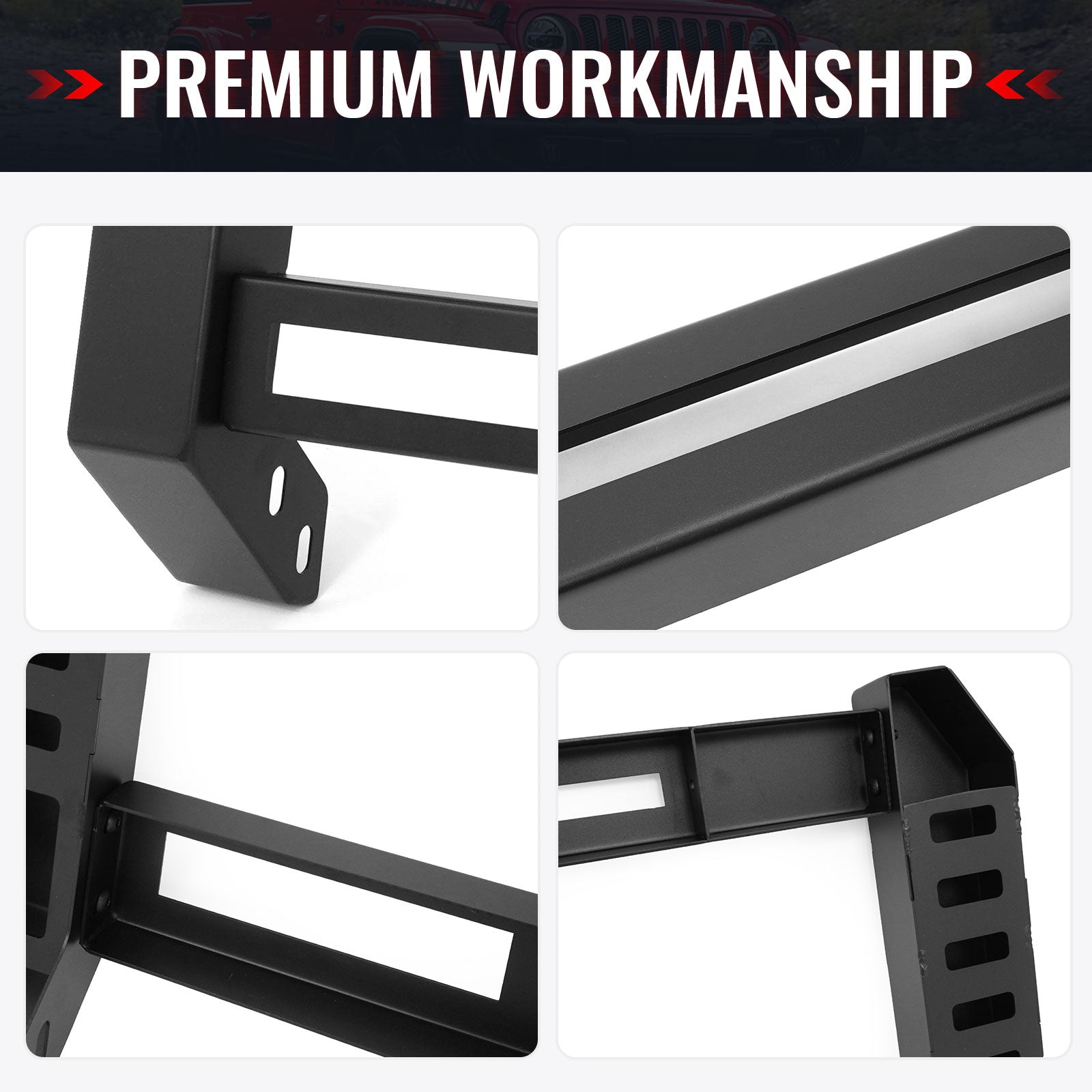 Fits 18-25 Jeep Wrangler JL 20-25 Gladiator JT Bull Bar Push Bumper Grille Guard