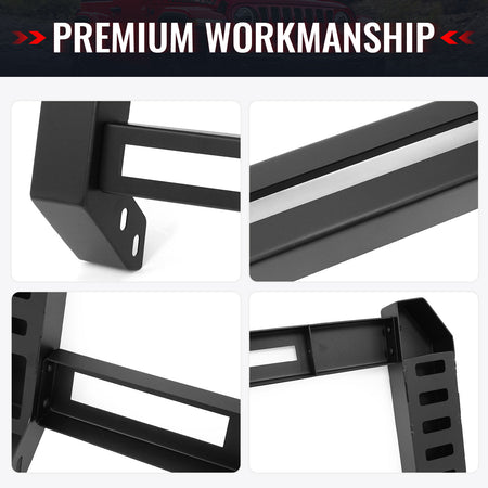 Fits 18-25 Jeep Wrangler JL 20-25 Gladiator JT Bull Bar Push Bumper Grille Guard