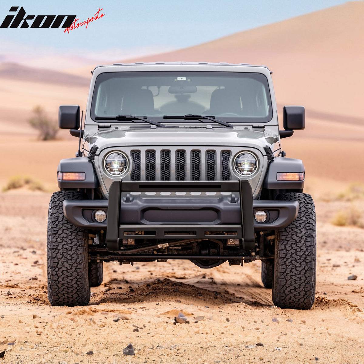 Fits 18-25 Jeep Wrangler JL 20-25 Gladiator JT Bull Bar Push Bumper Grille Guard