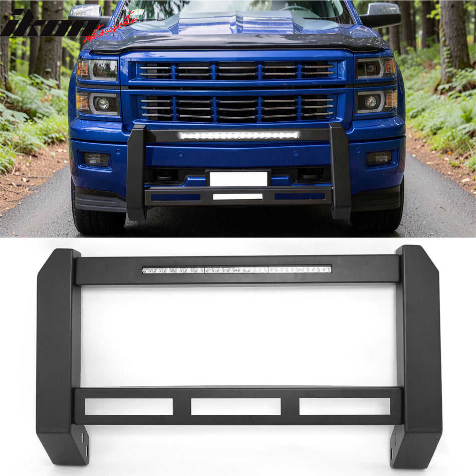 2007-2019 Chevy Silverado & GMC Sierra 1500 Bumper Grille Guard W/LED