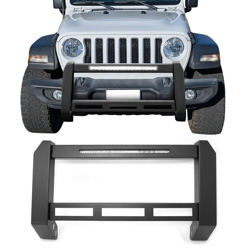 2018-2025 Jeep Wrangler JL & 2020-2025 Gladiator JT Grille Guard W/LED