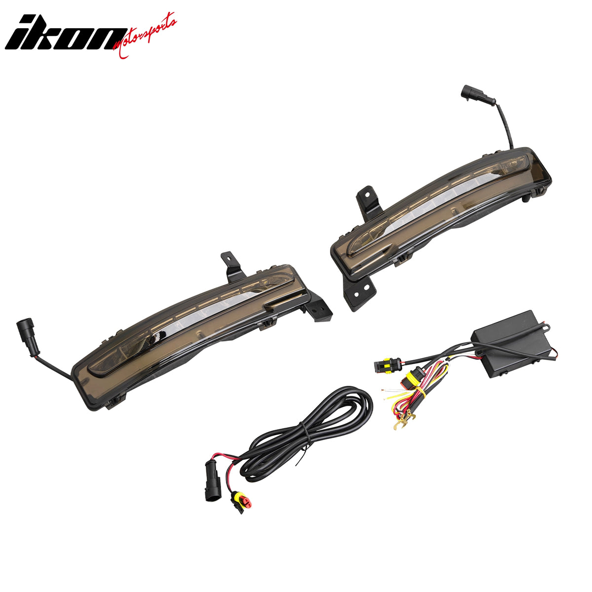 For 15-23 Chrysler 300 SRT Style Front Bumper Cover Fog Light Matte Black Grille