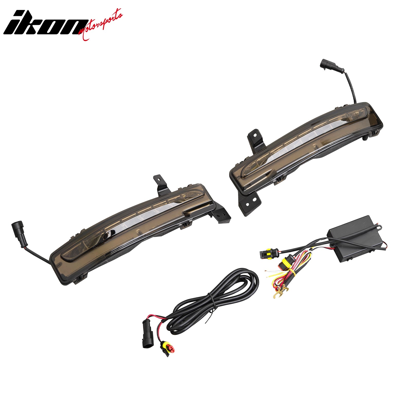 For 15-23 Chrysler 300 SRT Style Front Bumper Cover Fog Light Matte Black Grille