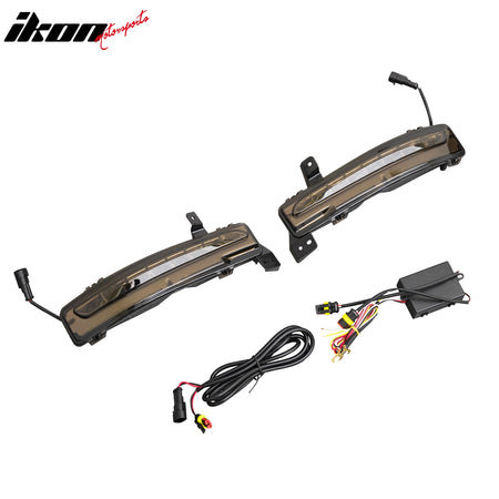 For 15-23 Chrysler 300 SRT Style Front Bumper Cover Fog Light Matte Black Grille