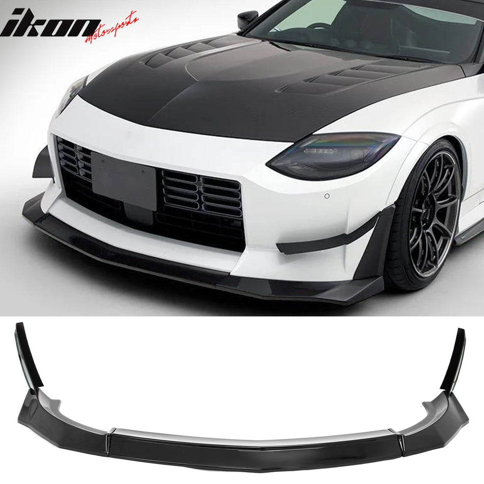 2023-2026 Nissan Z 400Z VRS Style Gloss Black Front Bumper Lip W/ Winglets ABS
