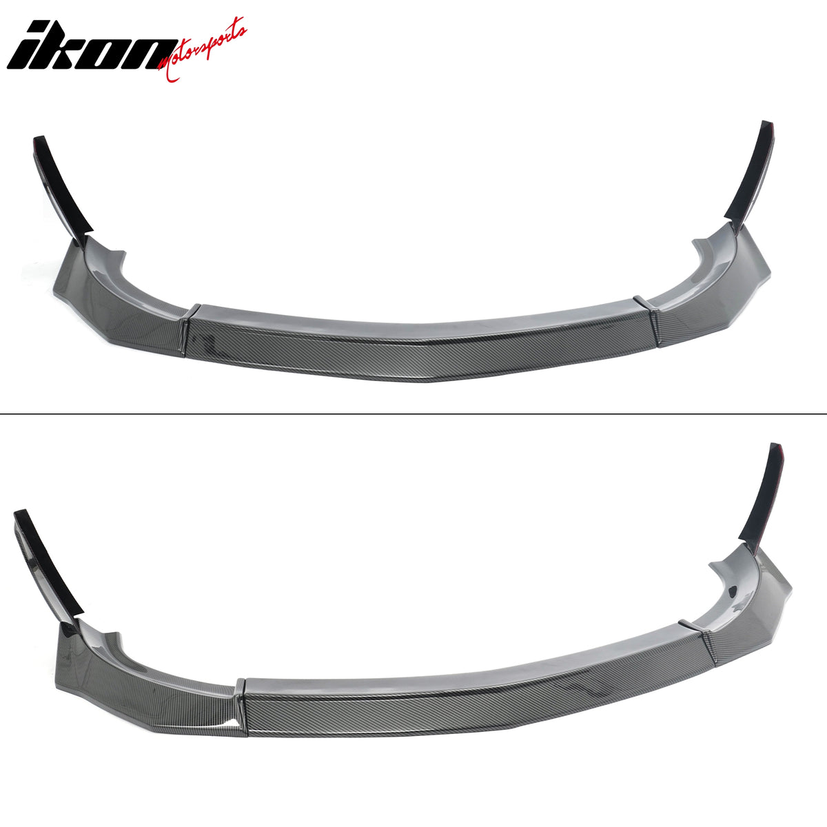 IKON MOTORSPORTS Front Bumper Lip W/ Winglet, Compatible with 2023-2026 Nissan Z (400Z), VRS Style Carbon Fiber Print ABS Air Dam Chin Spoiler Splitter W/ Side Corner Winglets Canard 5PCS