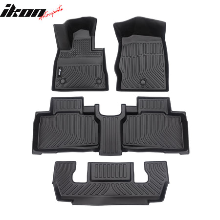 Fits 20-21 Ford Explorer 6 Seats TPE Floor Mats Liner+ Trunk Mat w/ Backrest Mat