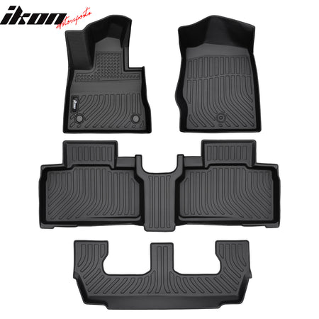 Fits 20-21 Ford Explorer 7 Seats TPE Floor Mats Liner+ Trunk Mat w/ Backrest Mat