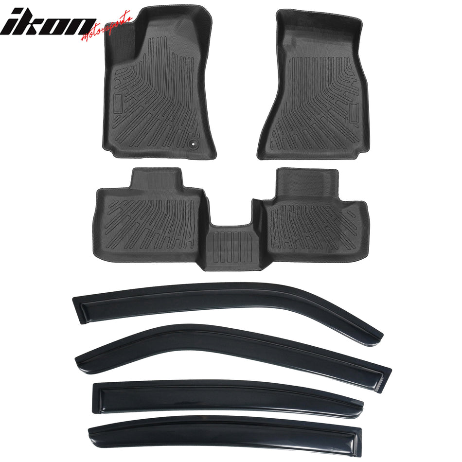 2006–2010 Dodge Charger (RWD) 3D Molded Floor Mat Carpet TPE + Window Visors