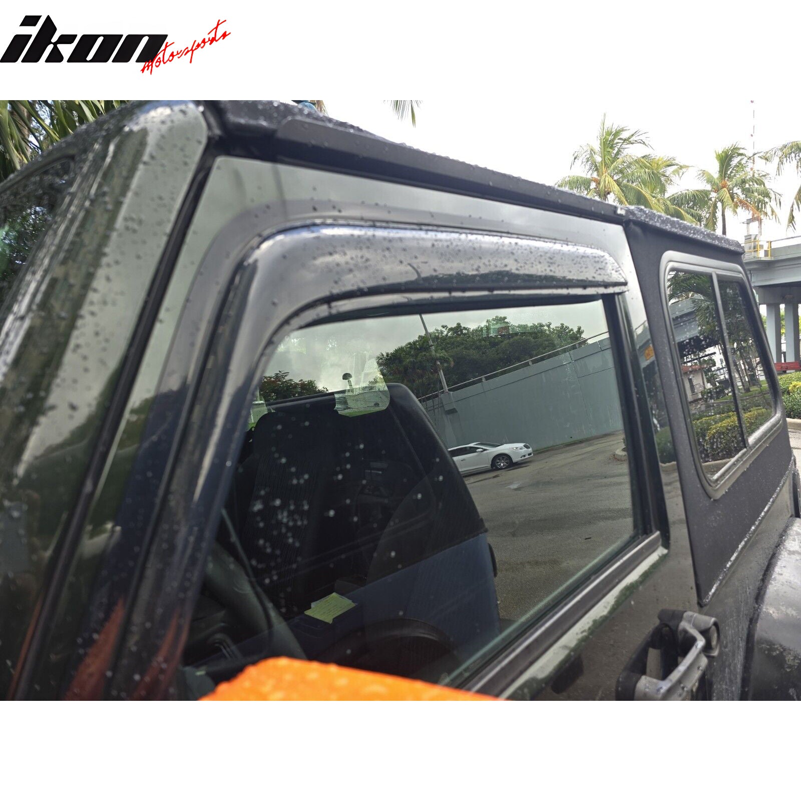 Fits 07-13 Jeep Wrangler JK 4Dr TPE Floor+ Trunk+ Backrest Mats + Window Visors