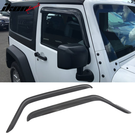 For 07-18 Jeep Wrangler JK 3D TPE Floor Mats All Season Carpets + Window Visors