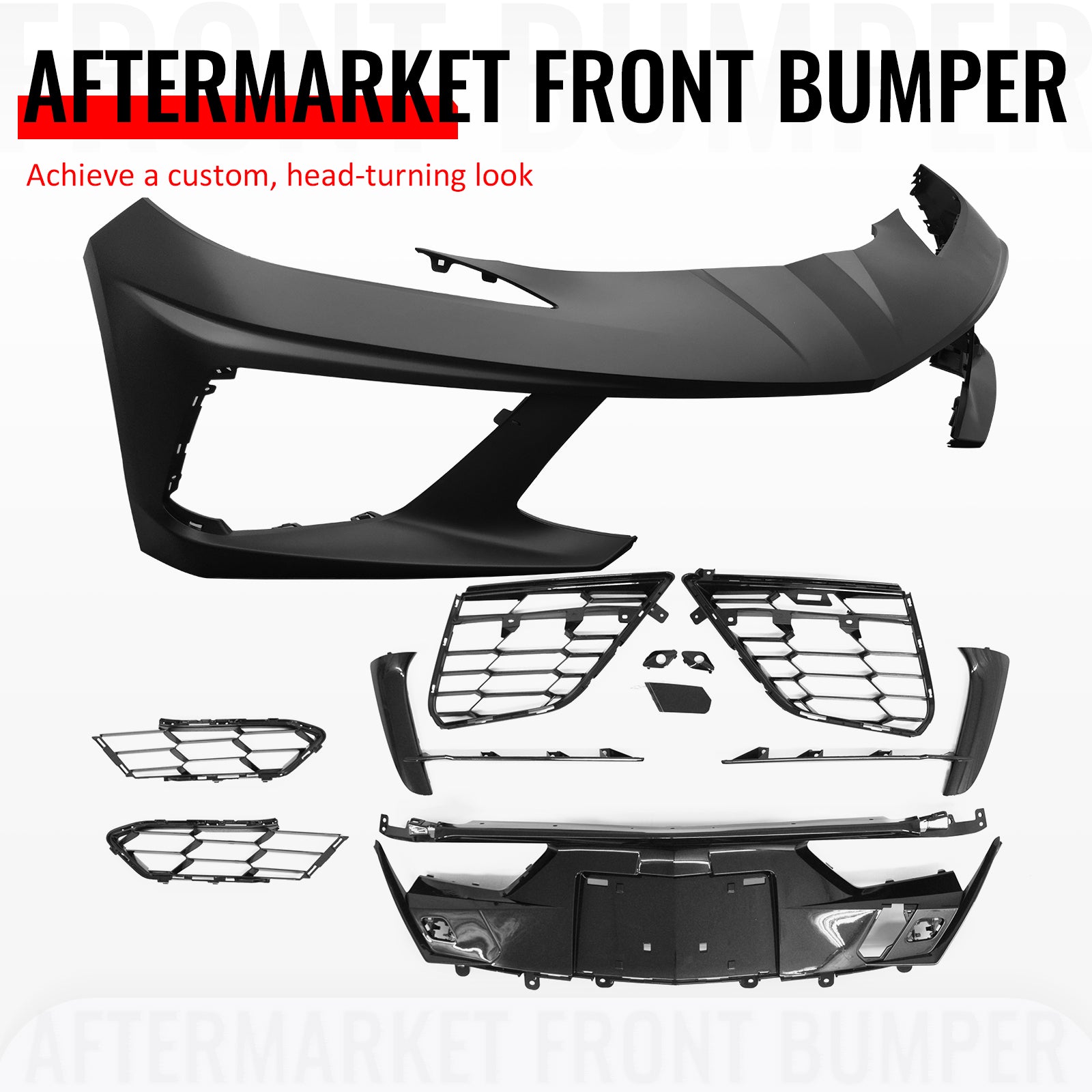 Fits 20-26 Corvette Stingray Front Bumper Cover OE Style PP Conversion Assembly