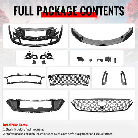 For 25-26 Cadillac CT5 Front Bumper Cover V Blackwing Style Conversion PP Fascia