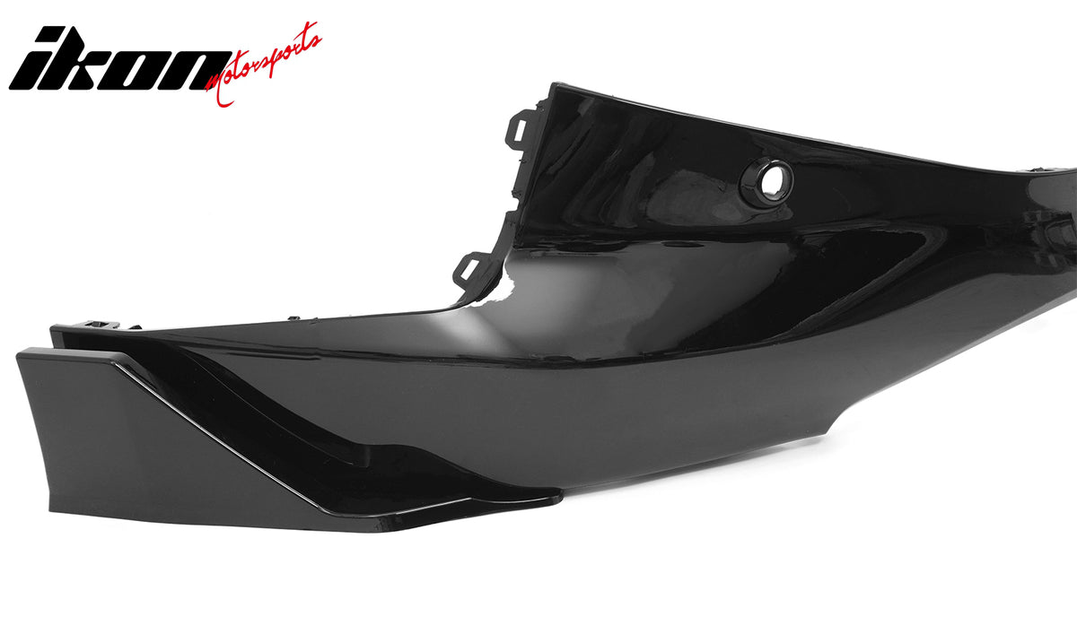 For 22-26 BMW 2-Series G42 IKON LED Rear Diffuser W/ Exhaust Tips PP Gloss Black