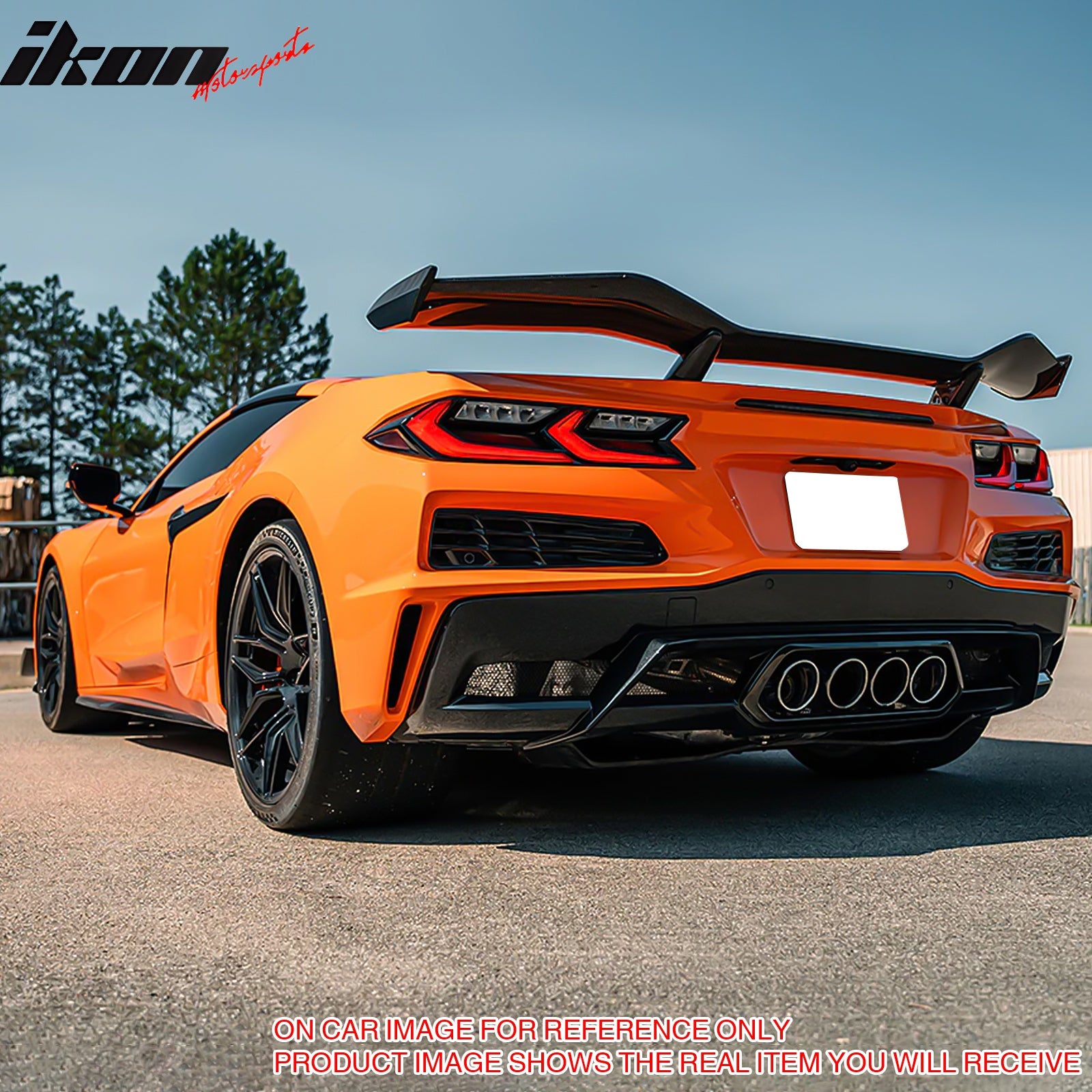 Fits 2023-2027 Corvette C8 Dry Carbon Fiber Gloss Black Trunk Spoiler Kit