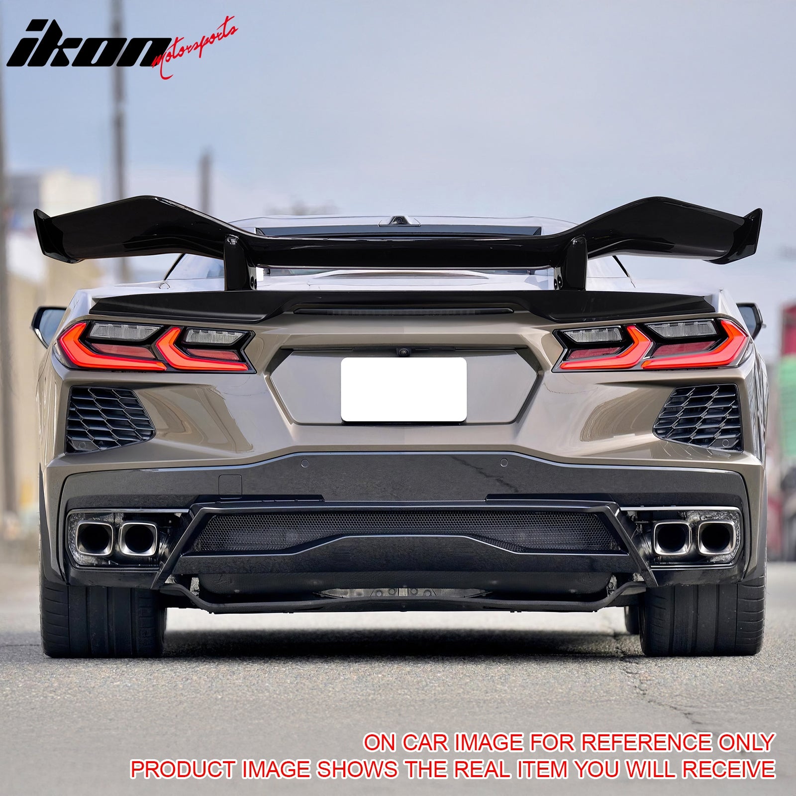 Fits 20-26 Corvette C8 Z07 Dry Carbon Fiber Trunk Spoiler + Pearl Panel +Bracket