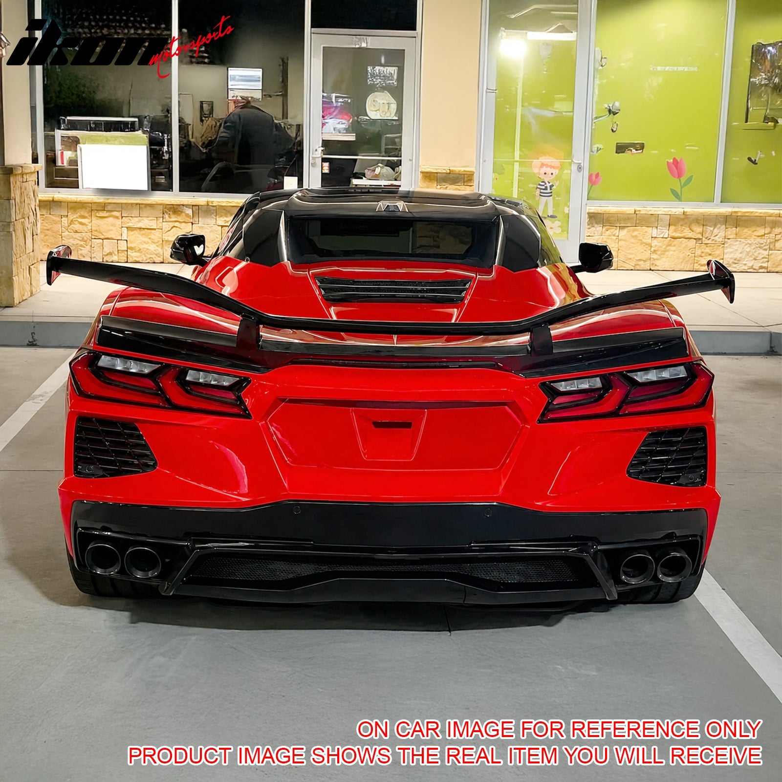 Fits 20-26 Corvette C8 Z07 Dry Carbon Fiber Trunk Spoiler + Pearl Panel +Bracket