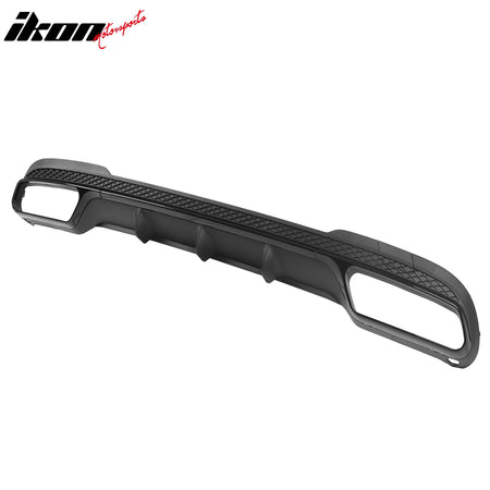 For 14-16 Benz E-Class E250 E350 E400 E63 Style Rear Diffuser Silver Exhaust Tip