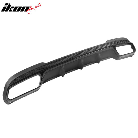 For 14-16 Benz E-Class E250 E350 E400 E63 Style Rear Diffuser Silver Exhaust Tip