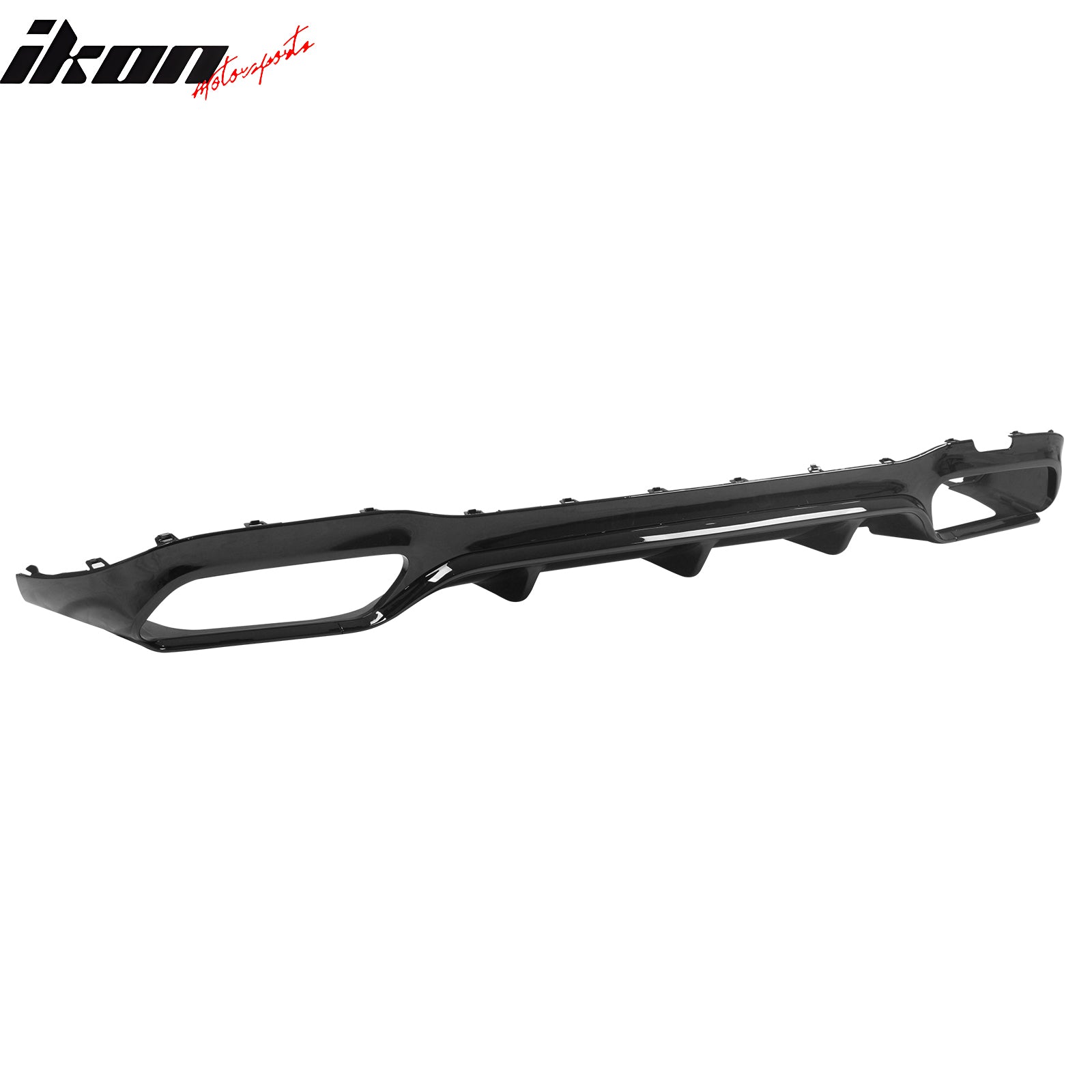 For 17-23 Benz E-Class E300 E400 E63 Style Gloss Black Rear Diffuser Exhaust Tip