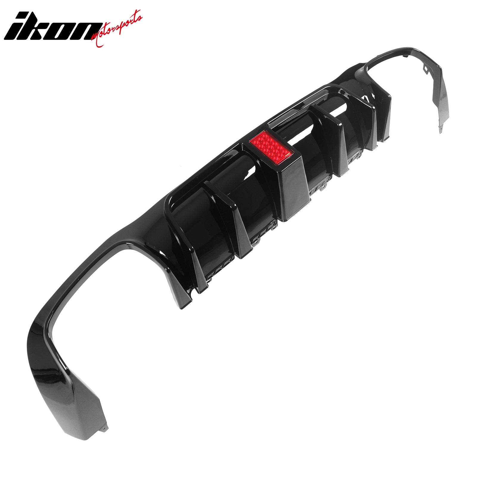 Fits 17-23 Benz E-Class E300 E400 Brabus Gloss Black Rear Diffuser Exhaust Tip