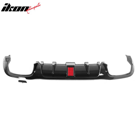Fits 17-23 Benz E-Class E300 E400 Brabus Gloss Black Rear Diffuser Exhaust Tip