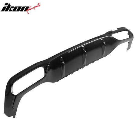 For 17-23 Benz E-Class E300 E400 E53 Style Gloss Black Rear Diffuser Exhaust Tip
