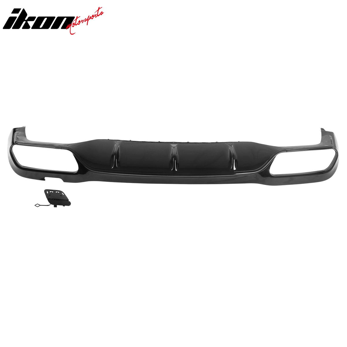 For 17-23 Benz E-Class E300 E400 E53 Style Gloss Black Rear Diffuser Exhaust Tip