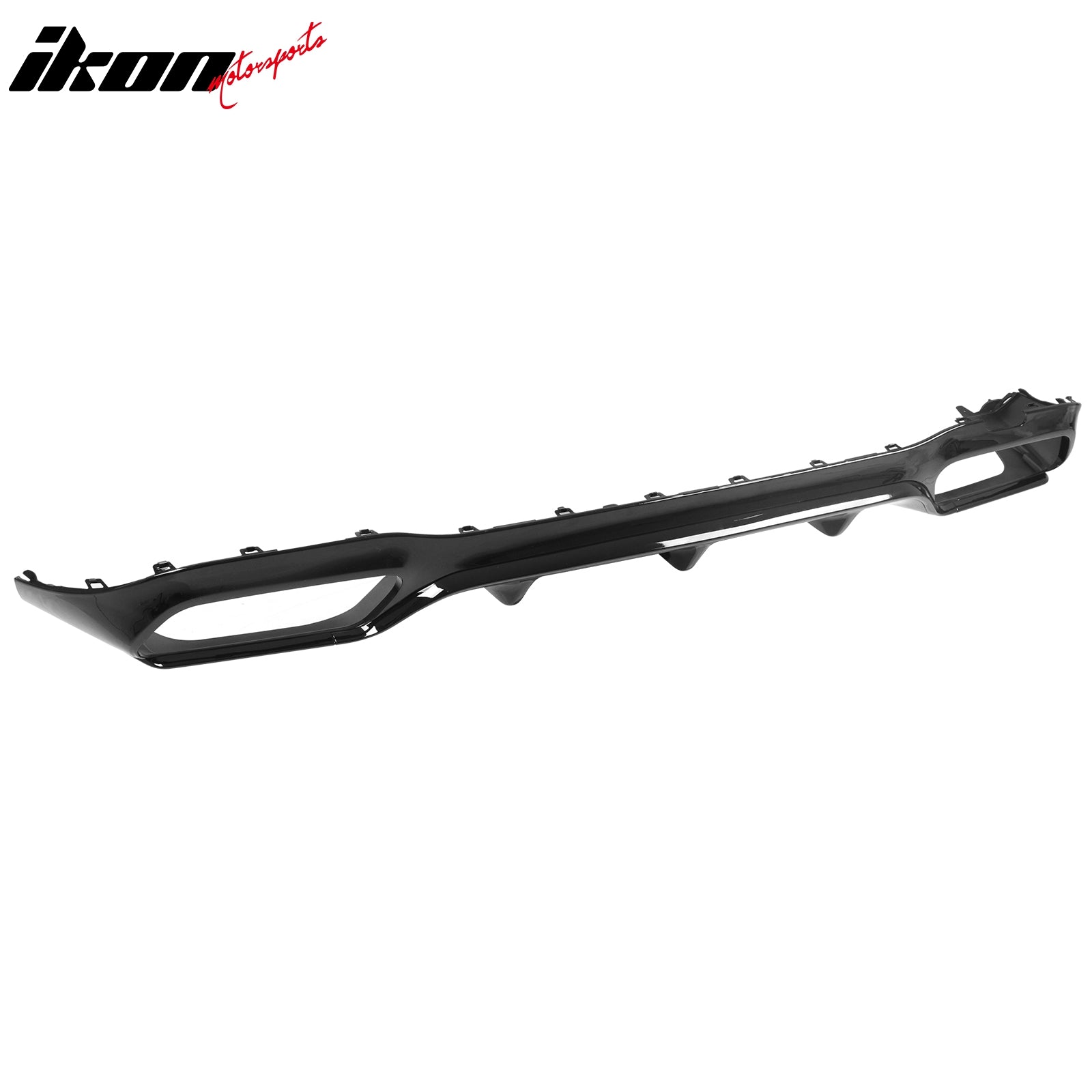 For 17-23 Benz E-Class E300 E400 E53 Style Gloss Black Rear Diffuser Exhaust Tip