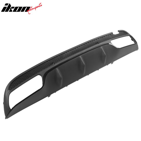 Fits 15-21 Benz C-Class C300 C400 C63 Style Rear Diffuser + Silver Exhaust Tips