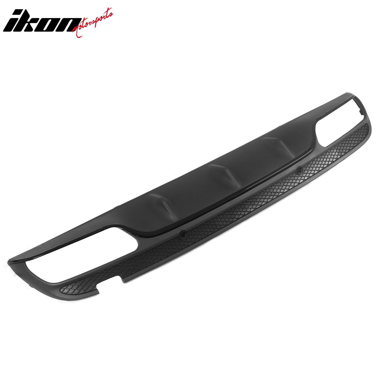 Fits 15-21 Benz C-Class C300 C400 C63 Style Rear Diffuser + Silver Exhaust Tips
