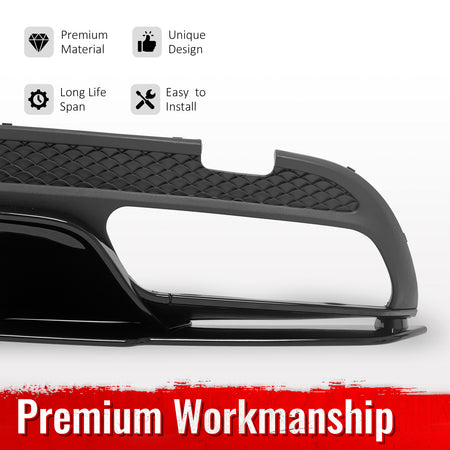 Fits 15-21 Benz C-Class C300 C400 C63 Edition1 Style Rear Diffuser + Exhaust Tip