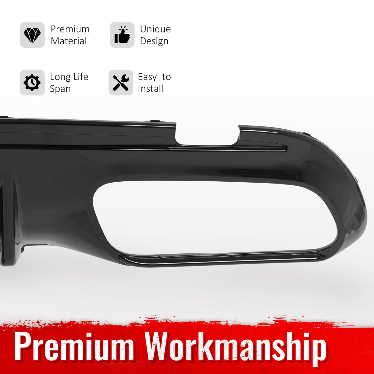 Fits 15-21 Benz C-Class C300 C400 2019 Facelift C43 Rear Diffuser + Exhaust Tip