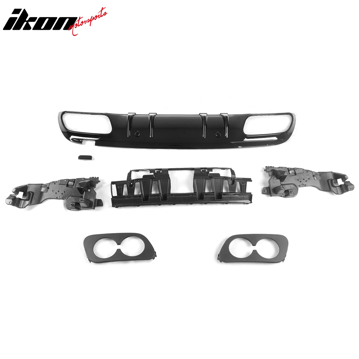 Fits 15-21 Benz C-Class C300 C400 2019 Facelift C43 Rear Diffuser + Exhaust Tip