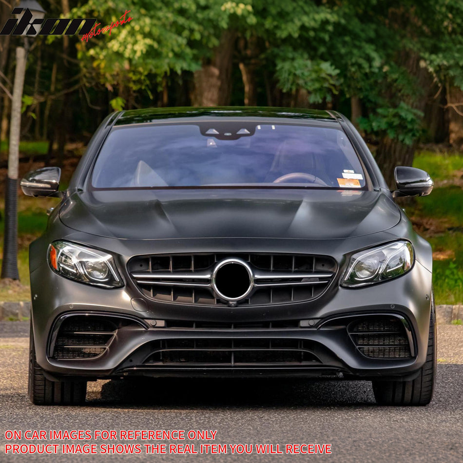 Fits 17-20 Benz E-Class W213 E63 Style PP Front Bumper Conversion W/Upper Grille