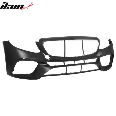 Fits 17-20 Benz E-Class W213 E63 Style PP Front Bumper Conversion W/Upper Grille