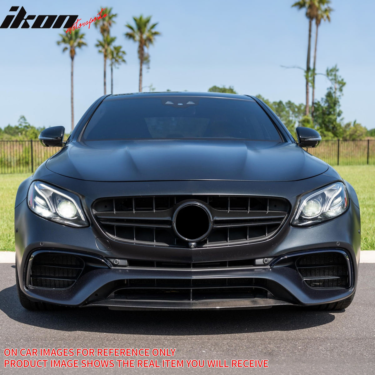 Fits 17-20 Benz E-Class W213 PP Front Bumper Conversion W/Grille W/Gloss Trim