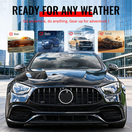 For 2021–2023 Benz E-Class W213 E63 Front Bumper Cover Kit W/ Gloss Black Grille