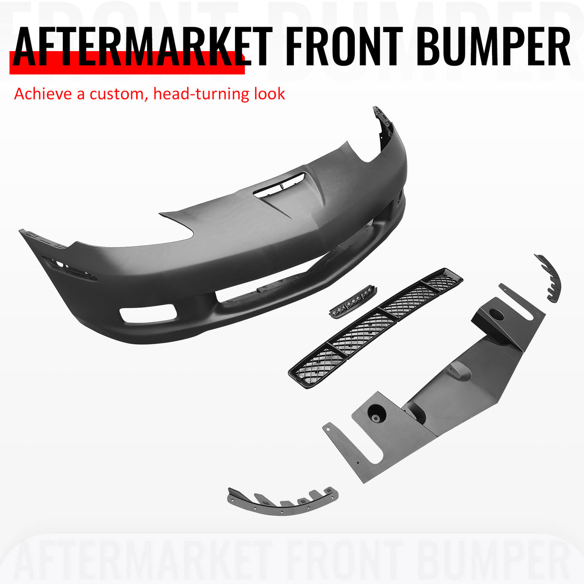 Fits 05-13 Corvette C6 Base Front Bumper Cover Z06 Style PP Conversion Assembly