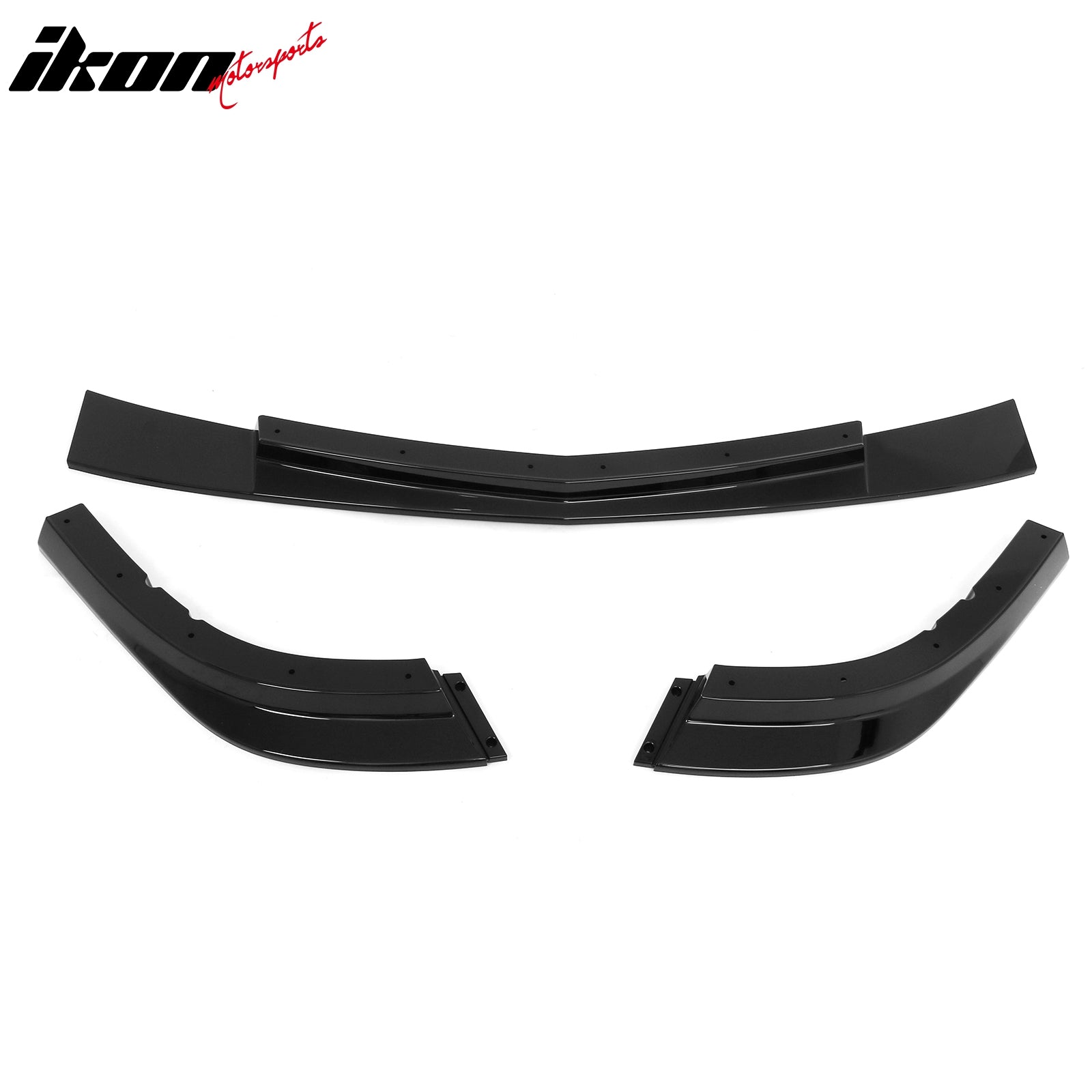 Fits 05-13 Corvette Front Bumper Cover Z06 Conversion +Foglight +Gloss Black Lip