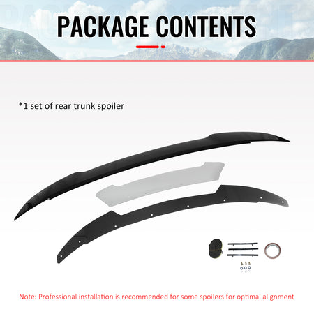 Fits 11-23 Charger SRT Gloss Black Trunk Spoiler Venom V2 Wickerbill Gurney Flap