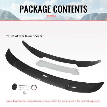 Fits 11-23 Charger SRT Carbon Fiber Print Trunk Spoiler + Venom V2 Gurney Flap