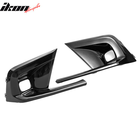 Fits 22-24 Honda Civic OE Style Fog Light Bezels w/ JDM Foglights Blue Len Lamps