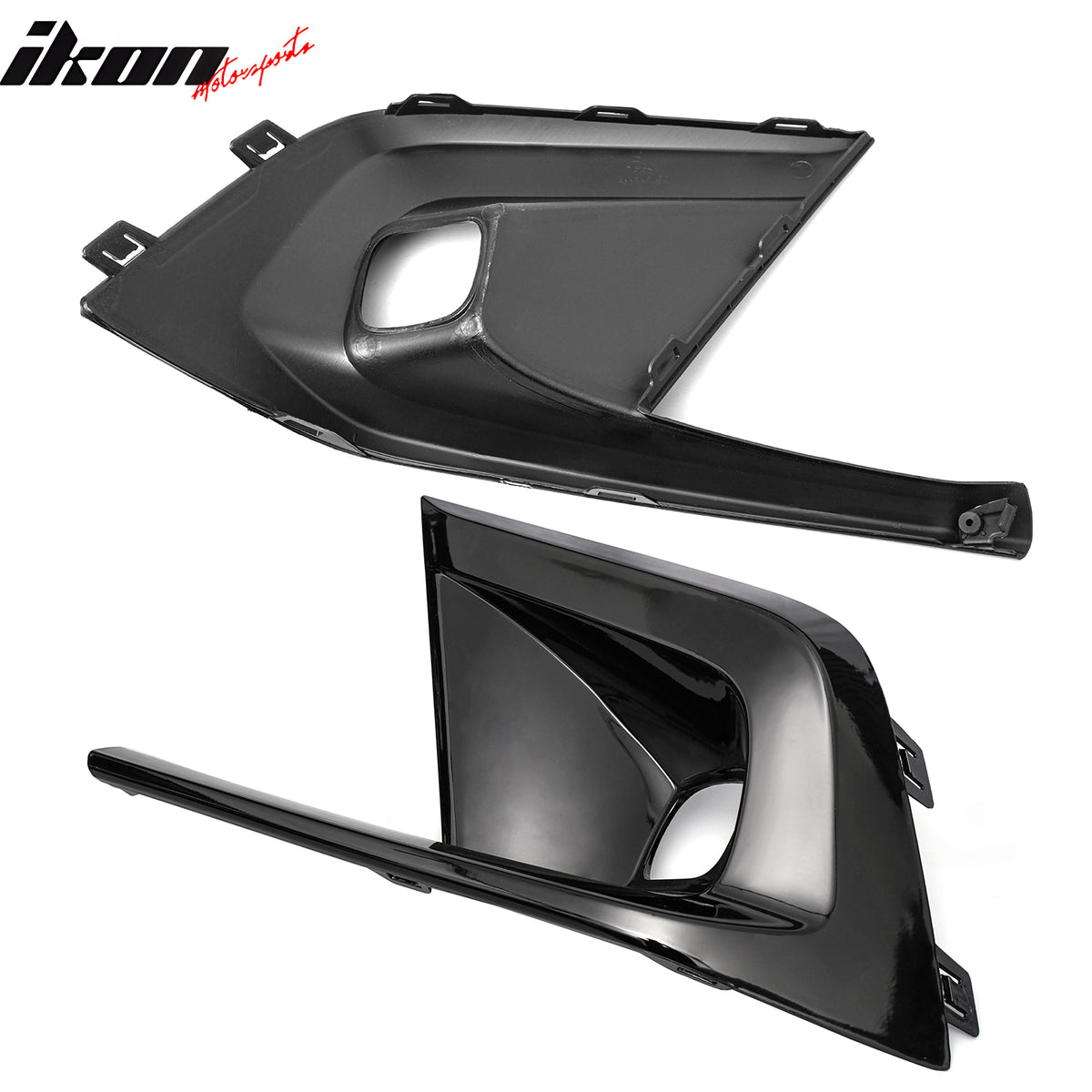 Fits 22-24 Honda Civic OE Style Fog Light Bezels w/ JDM Foglights Blue Len Lamps