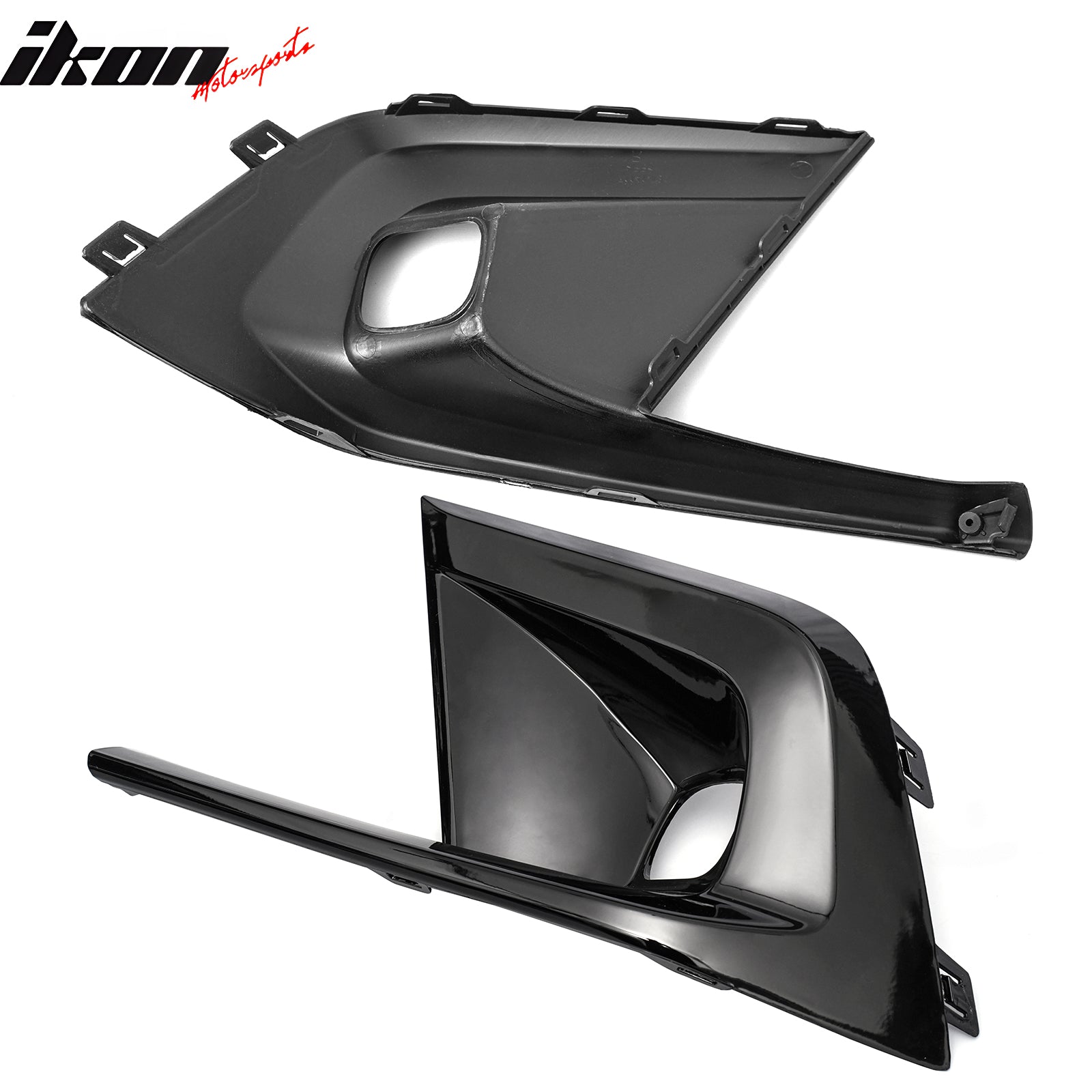 Fits 22-24 Honda Civic OE Style Fog Light Bezels w/ JDM Foglights Blue Len Lamps