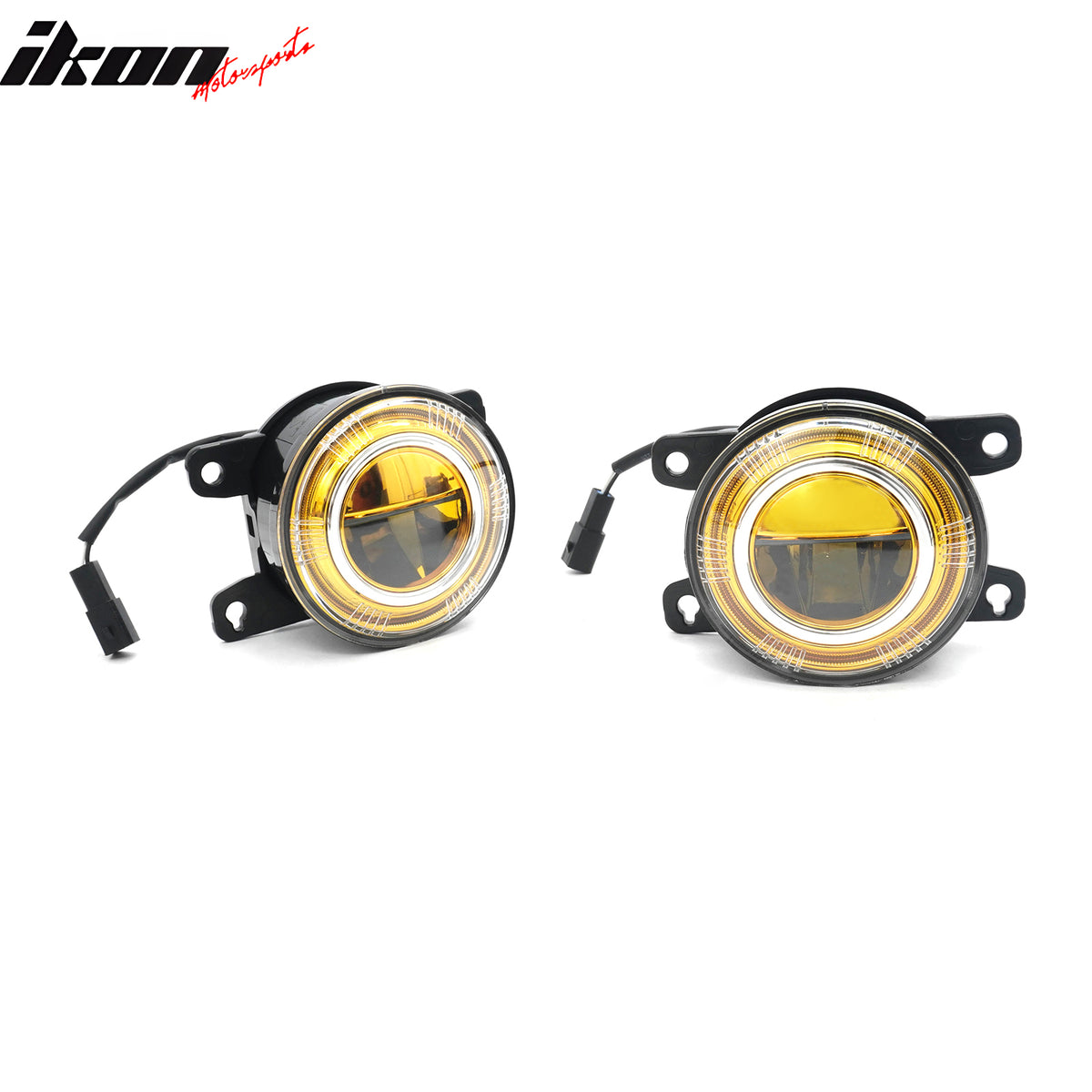 Fits 22-24 Honda Civic OE Style Fog Light Bezels w/ JDM Foglights Yellow Len LED